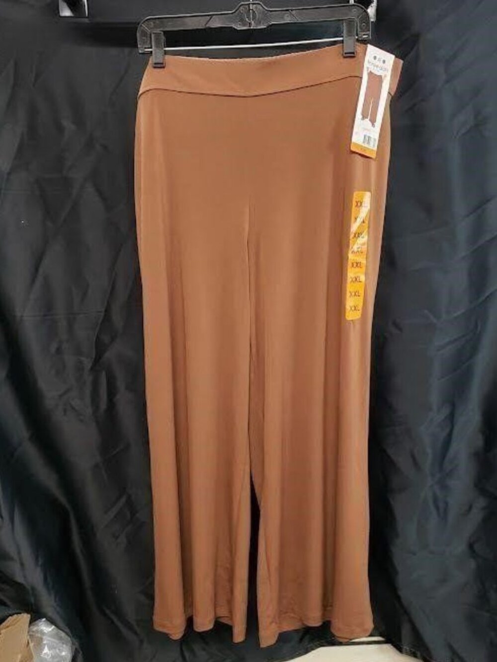 Three Dots Brown Wide-Leg Jersey Trousers 2X